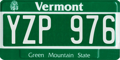 VT license plate YZP976