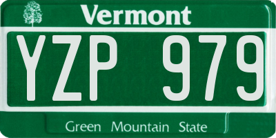 VT license plate YZP979