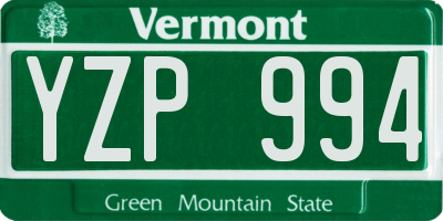 VT license plate YZP994