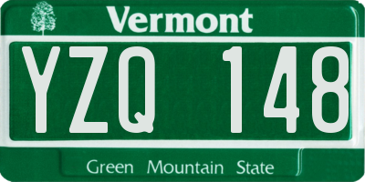 VT license plate YZQ148