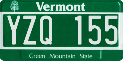 VT license plate YZQ155