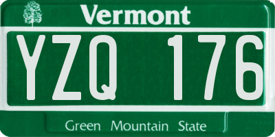 VT license plate YZQ176