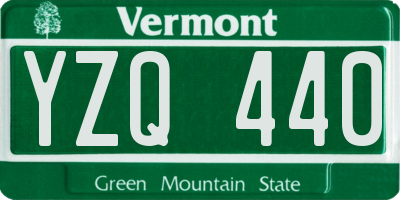 VT license plate YZQ440