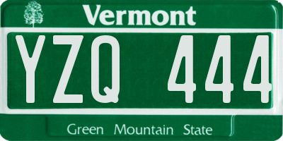 VT license plate YZQ444