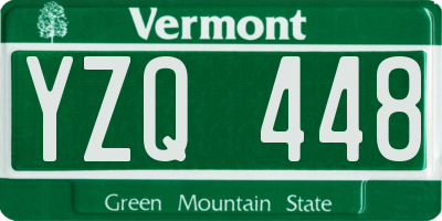 VT license plate YZQ448