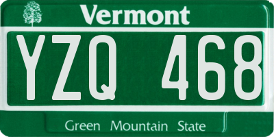 VT license plate YZQ468