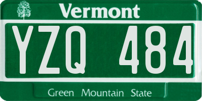 VT license plate YZQ484