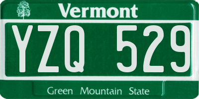 VT license plate YZQ529