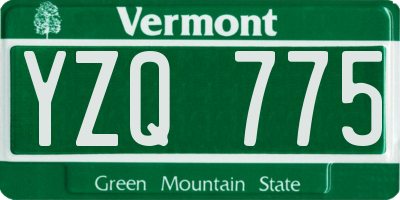 VT license plate YZQ775