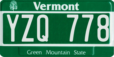 VT license plate YZQ778