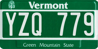VT license plate YZQ779