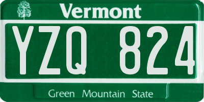 VT license plate YZQ824