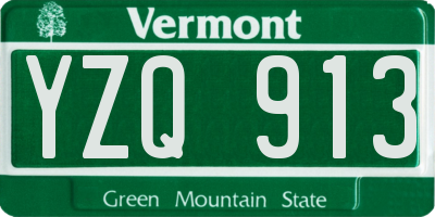 VT license plate YZQ913