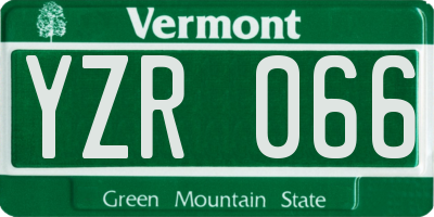 VT license plate YZR066