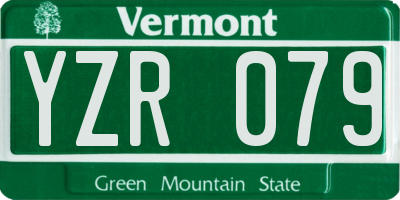 VT license plate YZR079