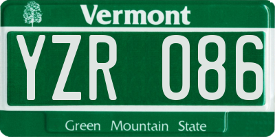 VT license plate YZR086