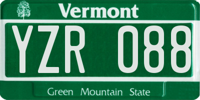 VT license plate YZR088