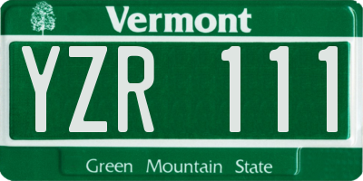VT license plate YZR111
