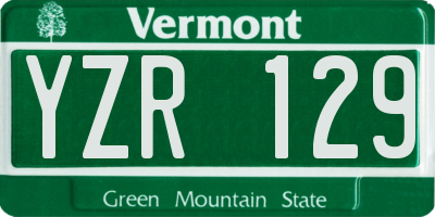 VT license plate YZR129