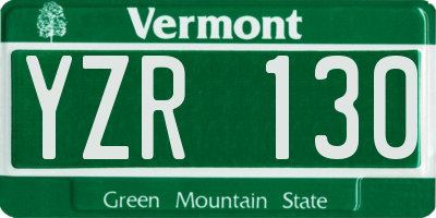 VT license plate YZR130