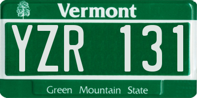 VT license plate YZR131