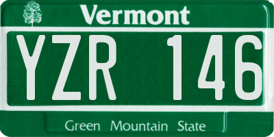 VT license plate YZR146