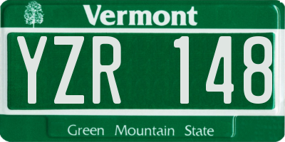 VT license plate YZR148