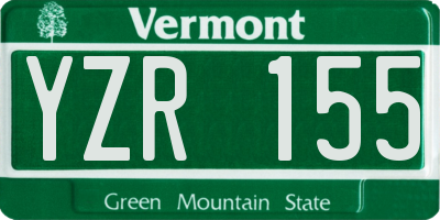 VT license plate YZR155