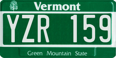 VT license plate YZR159