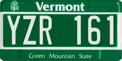 VT license plate YZR161
