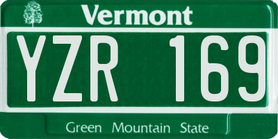 VT license plate YZR169