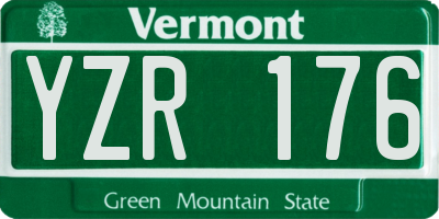 VT license plate YZR176