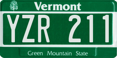 VT license plate YZR211