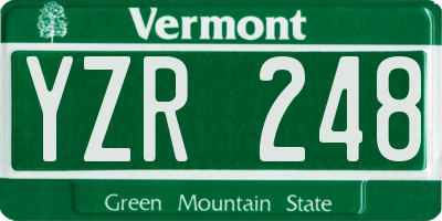 VT license plate YZR248