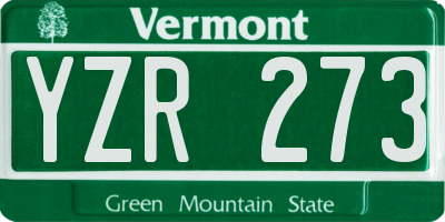 VT license plate YZR273