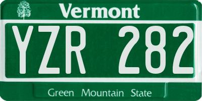 VT license plate YZR282