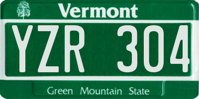 VT license plate YZR304