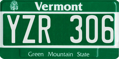 VT license plate YZR306