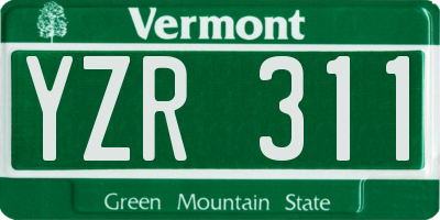 VT license plate YZR311
