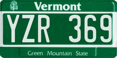 VT license plate YZR369