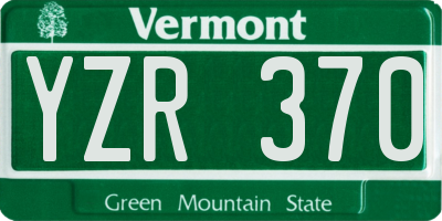 VT license plate YZR370