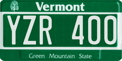 VT license plate YZR400