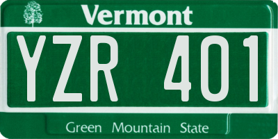 VT license plate YZR401