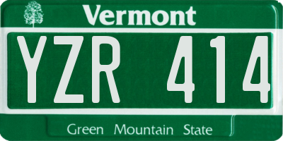VT license plate YZR414
