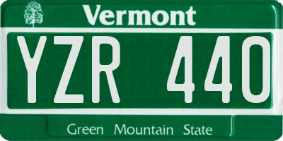 VT license plate YZR440
