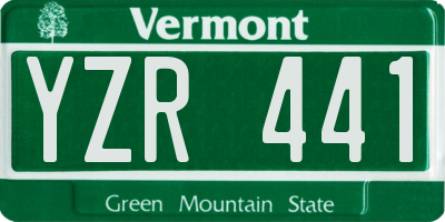 VT license plate YZR441