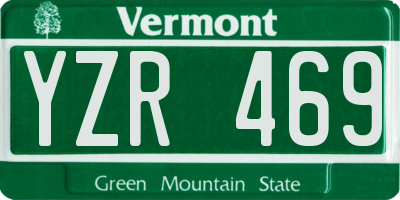 VT license plate YZR469