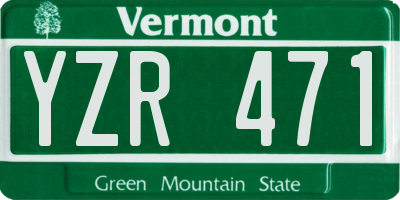 VT license plate YZR471