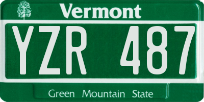 VT license plate YZR487