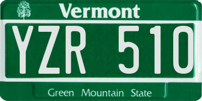 VT license plate YZR510